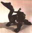 Fallosauro. In bronzo. cm 10x25. 1996.