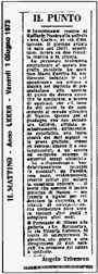 Il Mattino - 1 Giugno 1973